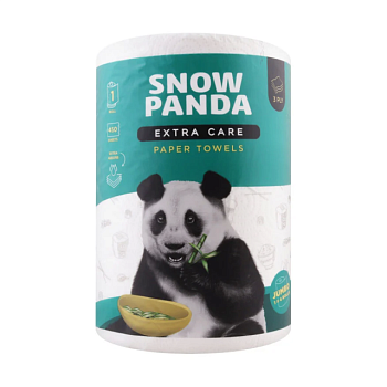 фото рушник паперовий snow panda extra care jumbo roll 1 рулон, 3-шаровий