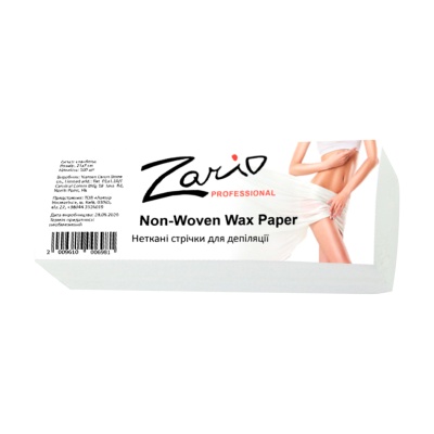 Детальне фото стрічки для депіляції zario professional non-woven wax paper з нетканого матеріалу, 100 шт