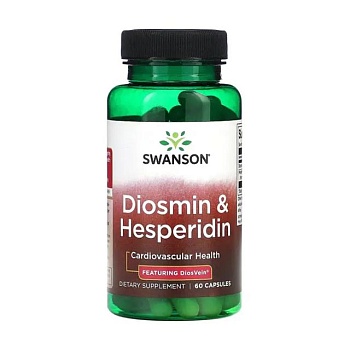 фото дієтична добавка в капсулах swanson diosmin & hesperidin діосмін та гесперидин, 60 шт