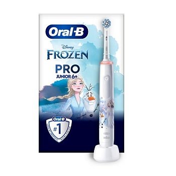 фото дитяча електрична зубна щітка oral-b pro junior 6+ frozen, від 6 років