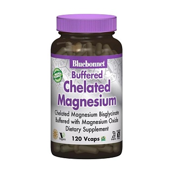 фото дієтична добавка мінерали в капсулах bluebonnet nutrition buffered chelated magnesium хелатний буферний магній 200 мг, 120 шт