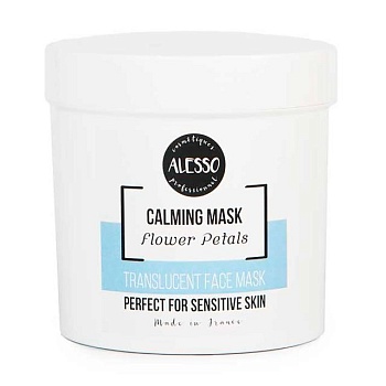 фото заспокійлива альгінатна маска для обличчя alesso professionnel calming mask flower petals translucent face mask з ніжними пелюстками, 200 г