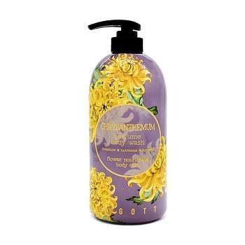 фото парфумований гель для душу jigott chrysanthemum perfume body wash хризантема, 750 мл
