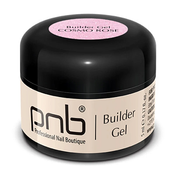 фото гель для моделювання нігтів pnb builder gel, cosmo rose, 5 мл
