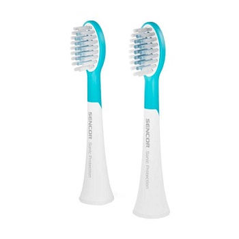 фото змінні насадки для електричної зубної щітки sencor toothbrush heads sox 105 біло-блакитні, 2 шт