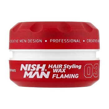 фото чоловічий віск для укладання волосся nishman hair styling wax 03 flaming, 150 мл