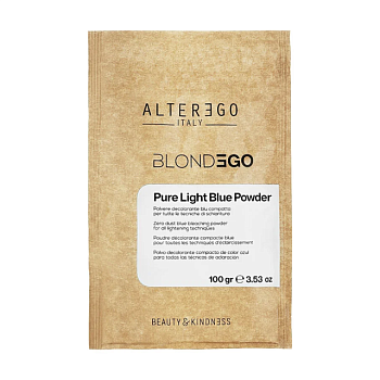 фото освітлювальний порошок для волосся alter ego blondego pure light blue powder, 100 г