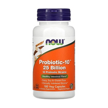 фото дієтична добавка в капсулах now foods probiotic 25 billion пробіотичний комплекс, 100 шт