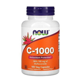 фото дієтична добавка в капсулах now foods vitamin c-1000, 100 шт