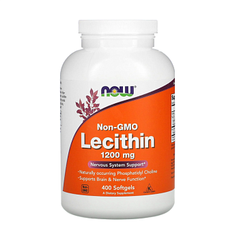 фото дієтична добавка в желатинових капсулах now foods lecithin лецитин 1200 мг, 400 шт